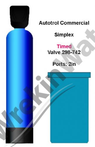 Commercial <font color=red>TIMED</font> <b>SIMPLEX</b> Autotrol Magnum 298-742 Water Softeners - 2in Ports